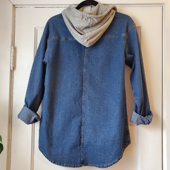 HOODED DENIM JACKET - Picture 2 of 3